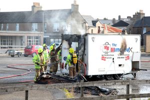 Fire-hit fast food van owner thanks Orkney community