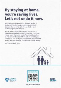 By staying at home, you’re saving lives