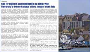 Heriot Watt — Call for Student Accommodation