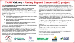 THAW Orkney – Aiming Beyond Cancer (ABC) Project