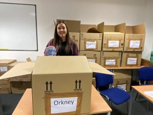 Loganair delivers Christmas cheer to community food banks