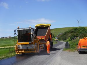 Surface dressing season begins on Orkney roads