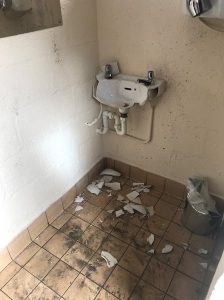 Warnings given, after vandals target toilets again