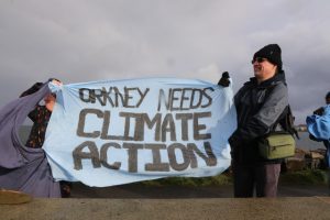 Climate activists stage Kirkwall protest