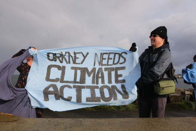 Climate activists stage Kirkwall protest
