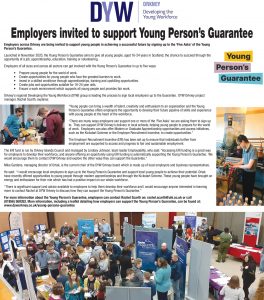 Employers Invited To Support Young Person’s Guarantee
