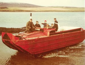Lyness’s DUKW arrives at HMS Tern