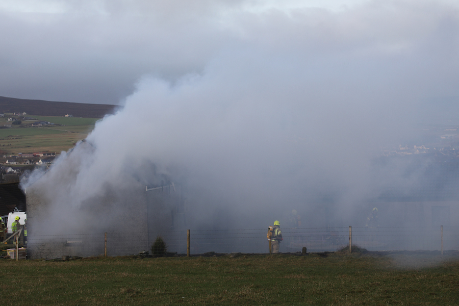 Temporary road closure due to Kirkwall house fire
