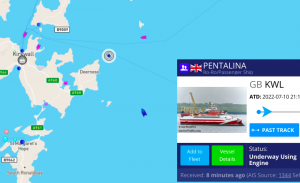 Pentalina en route to Aberdeen
