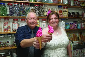 Cone-gratulations to sweetshop owners
