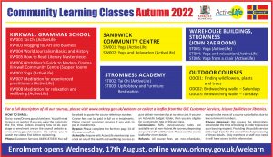 Community Learning Classes 2022