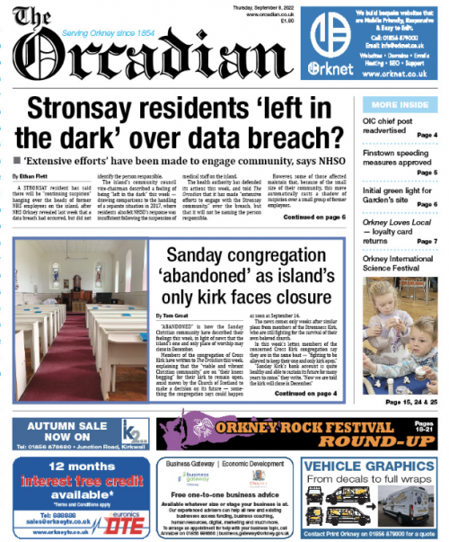 In this week’s The Orcadian