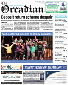 In this week’s The Orcadian