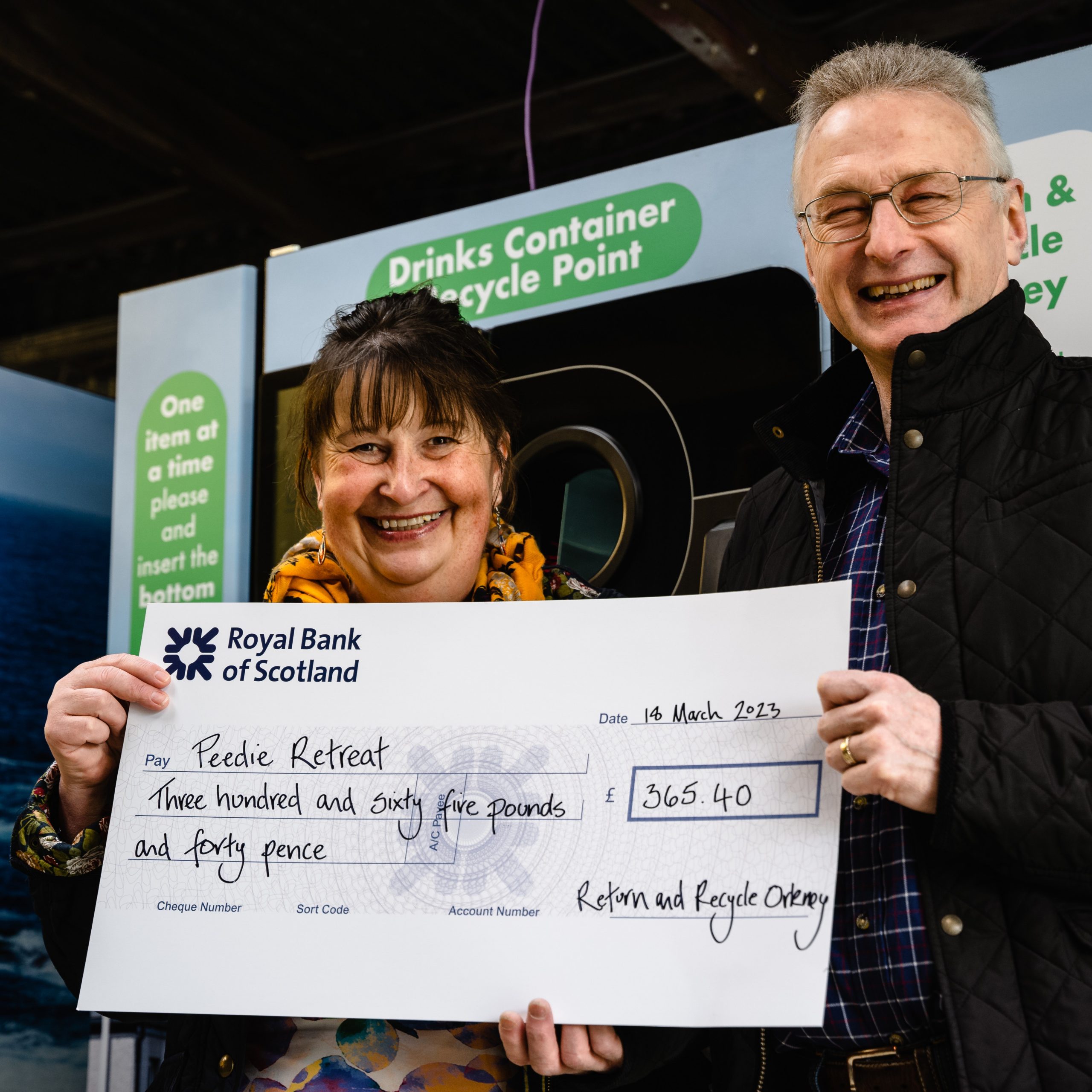 Bottle return scheme raises over £1,200 for Orkney charities