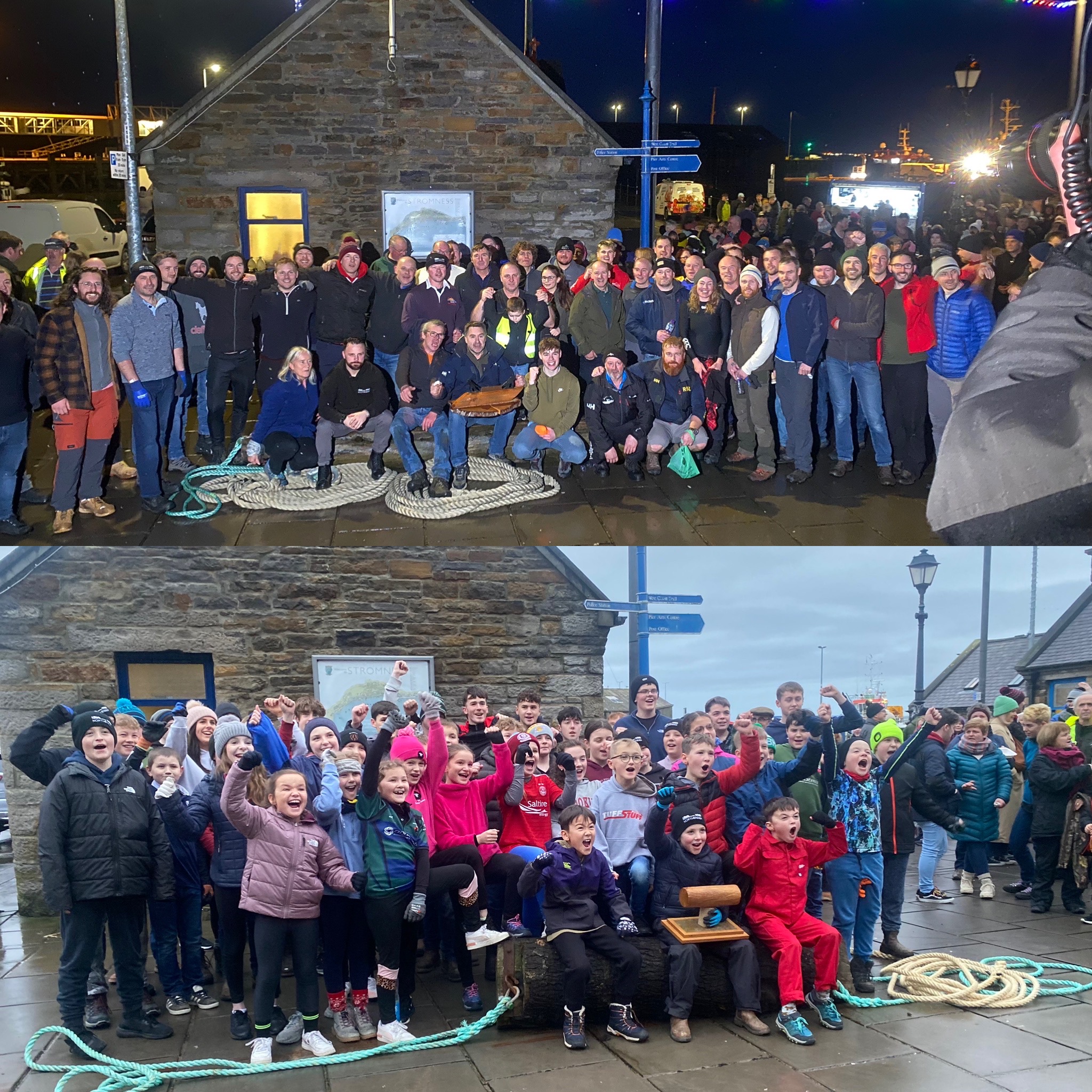 One north, one south in Yule Log Pull 2023