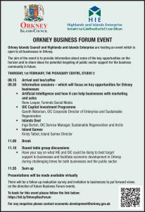OIC/HIE – Orkney Business Forum Event