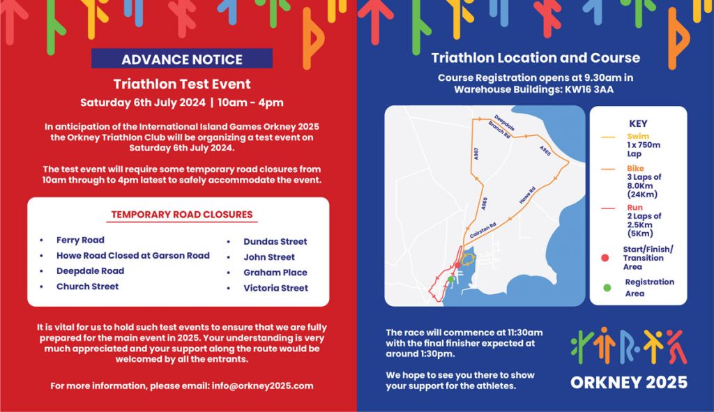 Orkney Island Games 2025 Advance Notice Triathalon Test Event The Orcadian Online