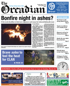 In this week’s The Orcadian