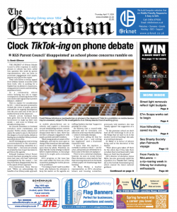 In this week’s The Orcadian