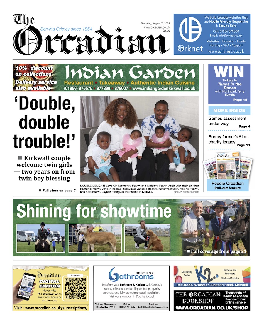 In this week’s The Orcadian