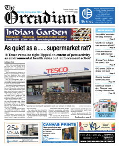 In this week’s The Orcadian