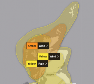 Transport standstill and businesses closed as Storm Amy blasts