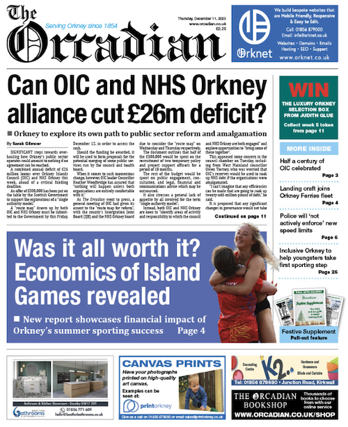 In this week’s The Orcadian