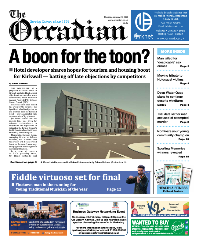 In this week’s The Orcadian
