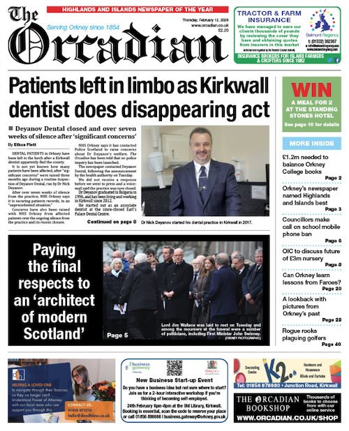In this week’s The Orcadian
