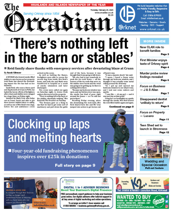 In this week’s The Orcadian
