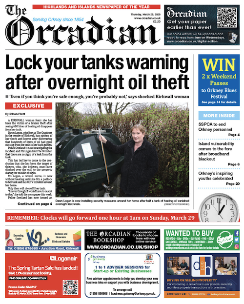 In this week’s The Orcadian