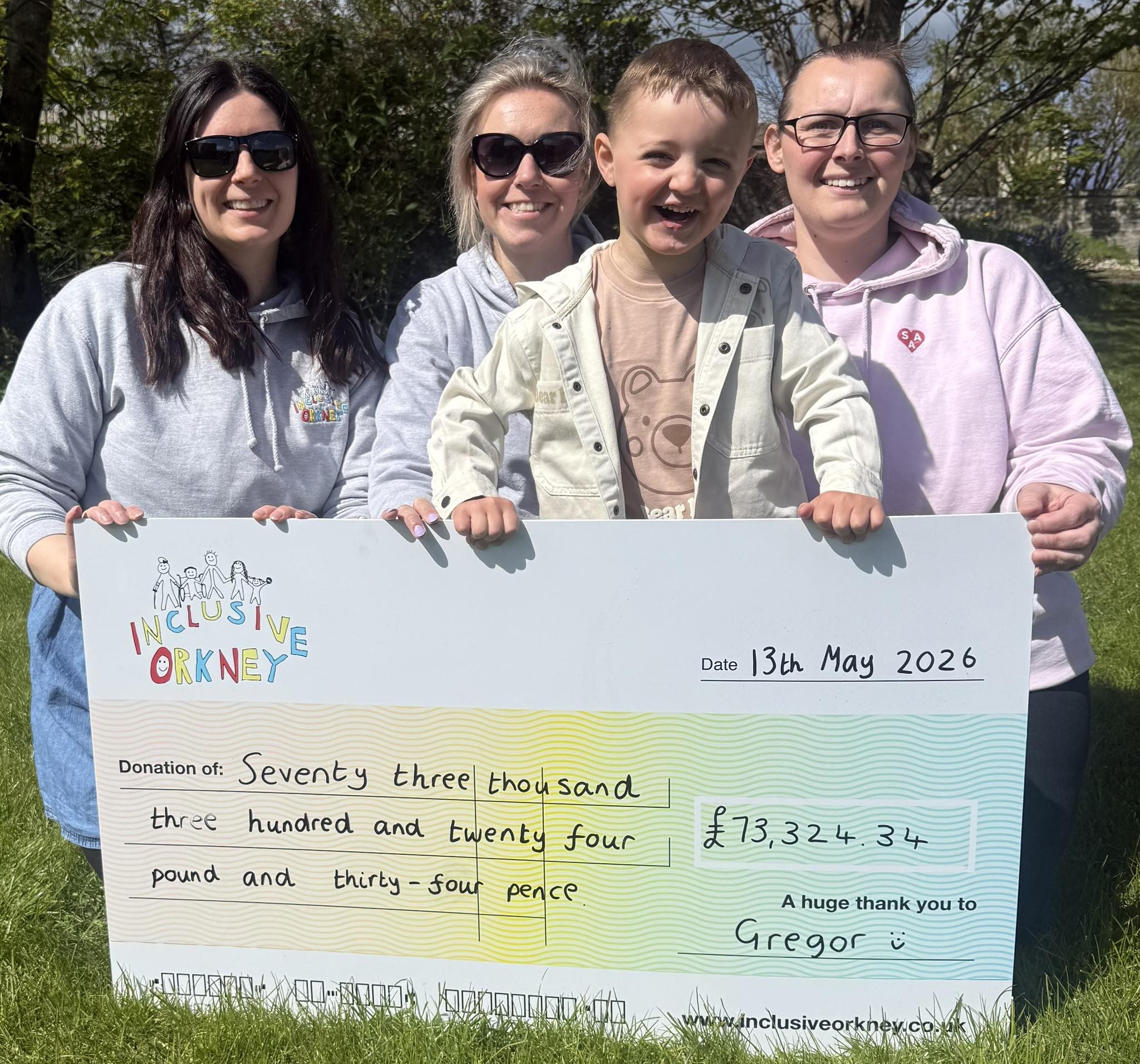 Over £73k final total for Gregor’s fundraiser
