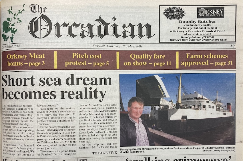 Ferry firm marks first voyage with charity auction