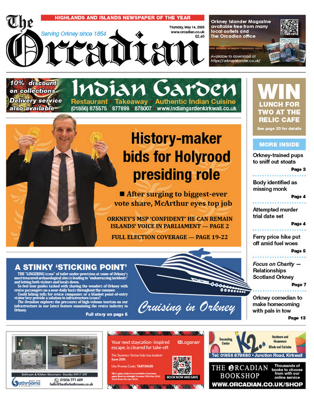 In this week’s The Orcadian