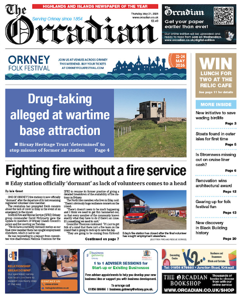 In this week’s The Orcadian