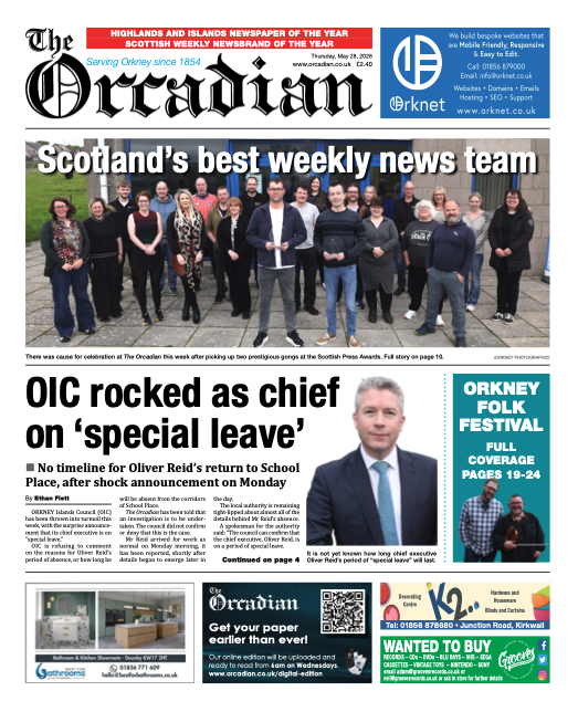 In this week’s The Orcadian