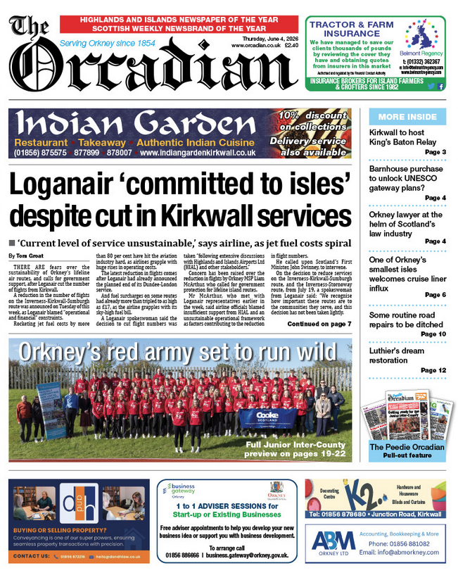 In this week’s The Orcadian