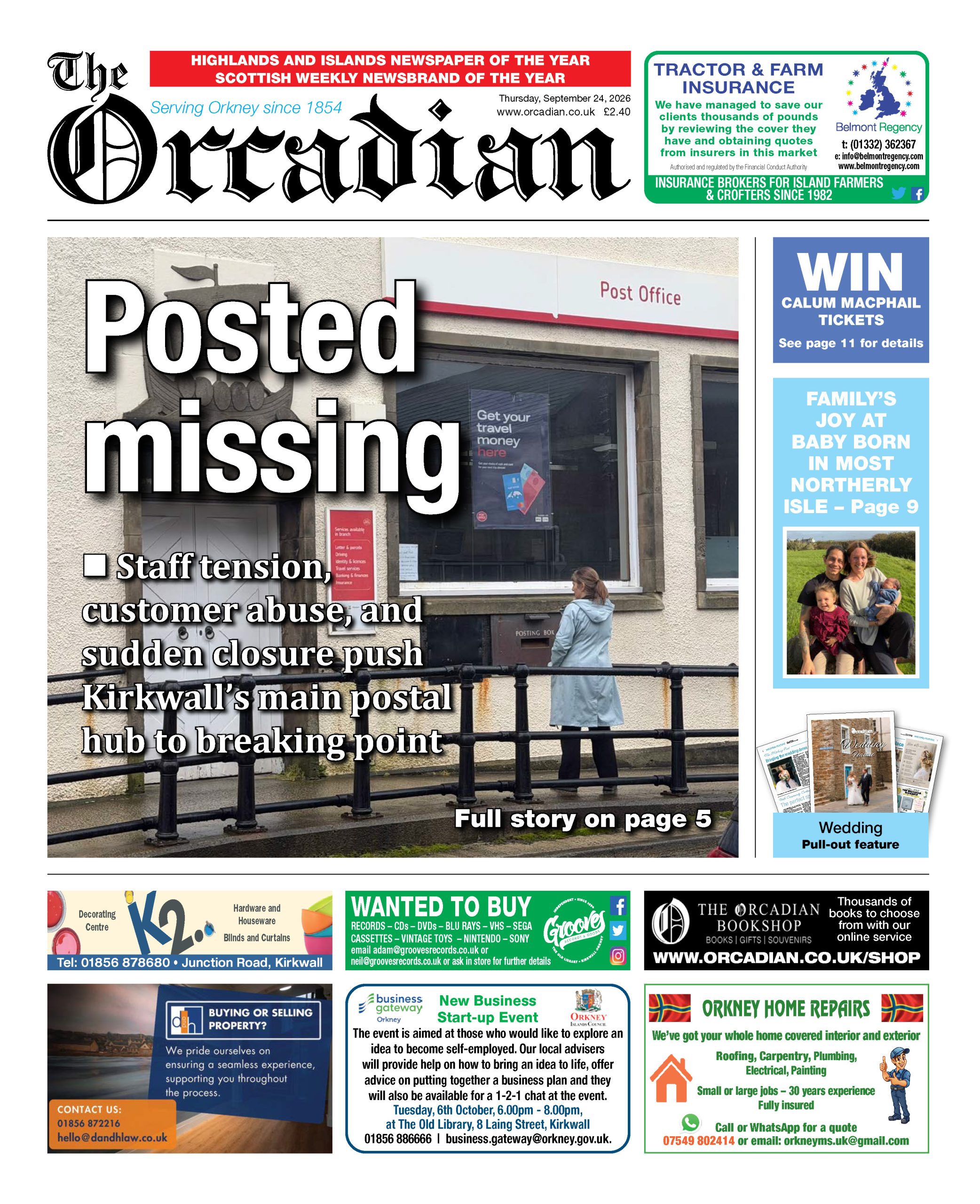 Posted missing — Kirkwall’s main postal hub pushed to breaking point