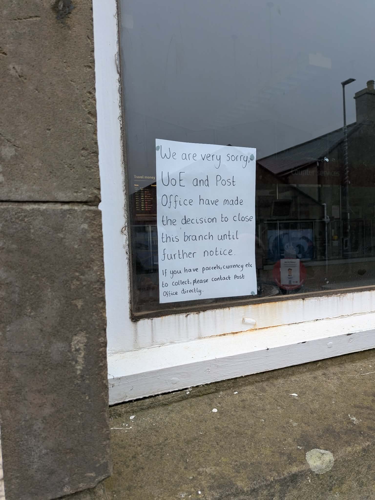 Kirkwall Post Office closed until further notice